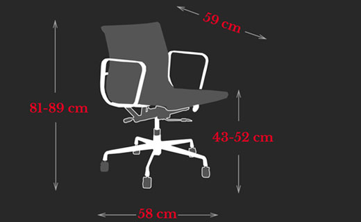 Management Chair Charles Eames Maße