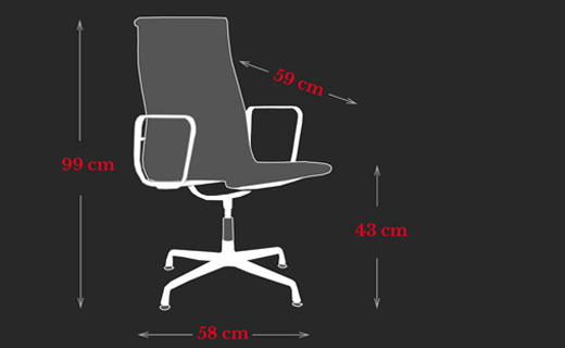 Executive Chair Charles Eames Maße