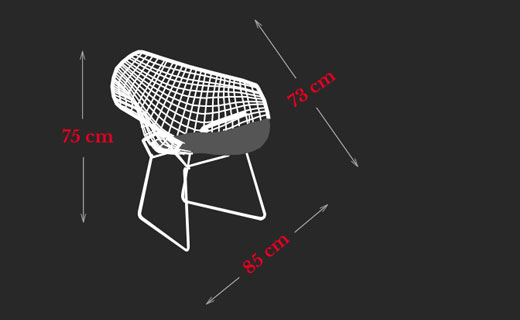 Diamond Chair Harry Bertoia Maße