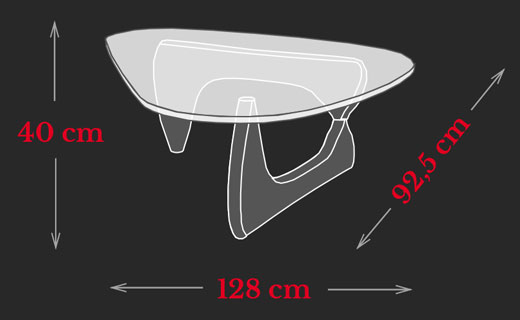 Coffee Table Isamu Noguchi Maße