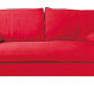 Eileen Gray Lota Sofa in Ferrari-Rot.