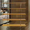 Marcel_Breuer_Regalsystem Buche Natur, Gestell Stahlrahmen verchromt.