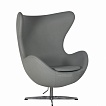 Arne Jacobsen, Egg Chair, der Designklassiker. In vielen verschiedenen Lederpolsterungen oder in Wollstoff.