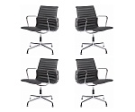 4 x Aluminum Group Management Chair Futura Leather